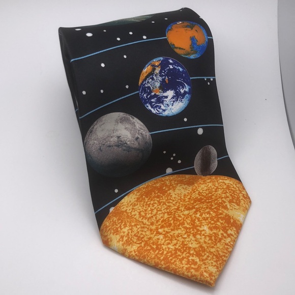 Ralph Marlin Solar System Tie. Polyester - Picture 1 of 5